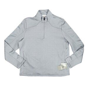PGA Tour Thermal Stretch Textured 1/4 Zip Golf Pullover Mens NWT Quarry Grey